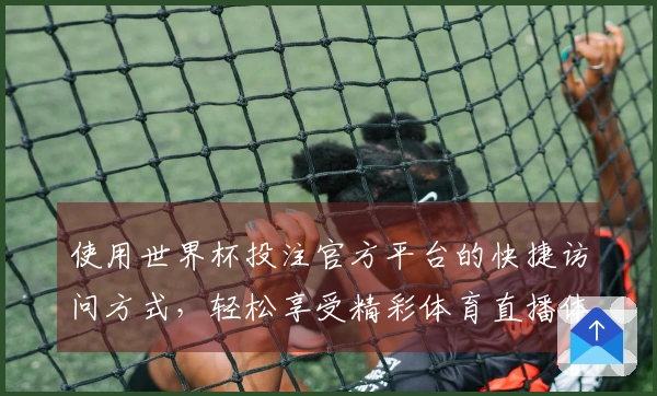 使用世界杯投注官方平台的快捷访问方式，轻松享受精彩体育直播体验